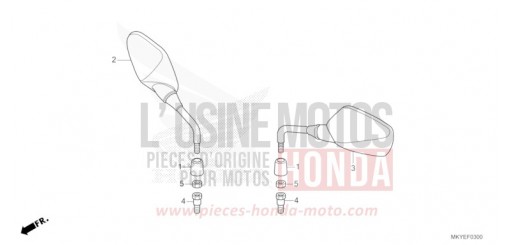 MIROIR (CB650RA/CB650RAC) CB650RAR de 2024